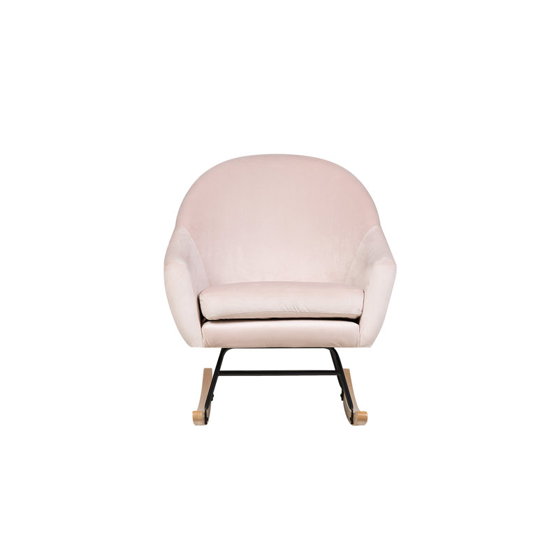 Caelan Upholstered Rocking Chair, Pink