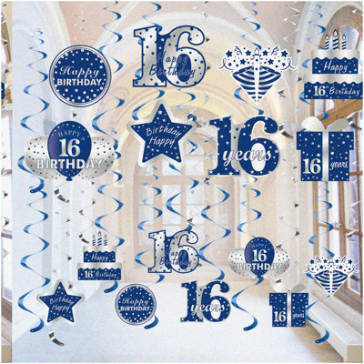 Sparkling 23rd Birthday Banner Red Glittery Party Decoration
