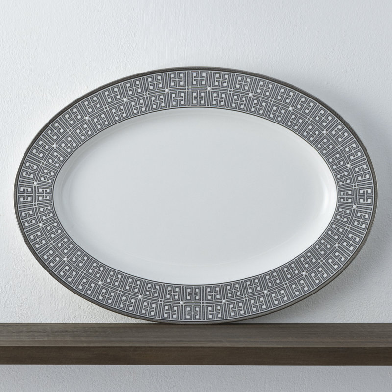 Noritake Infinity Oval Platter, 16", Graphite