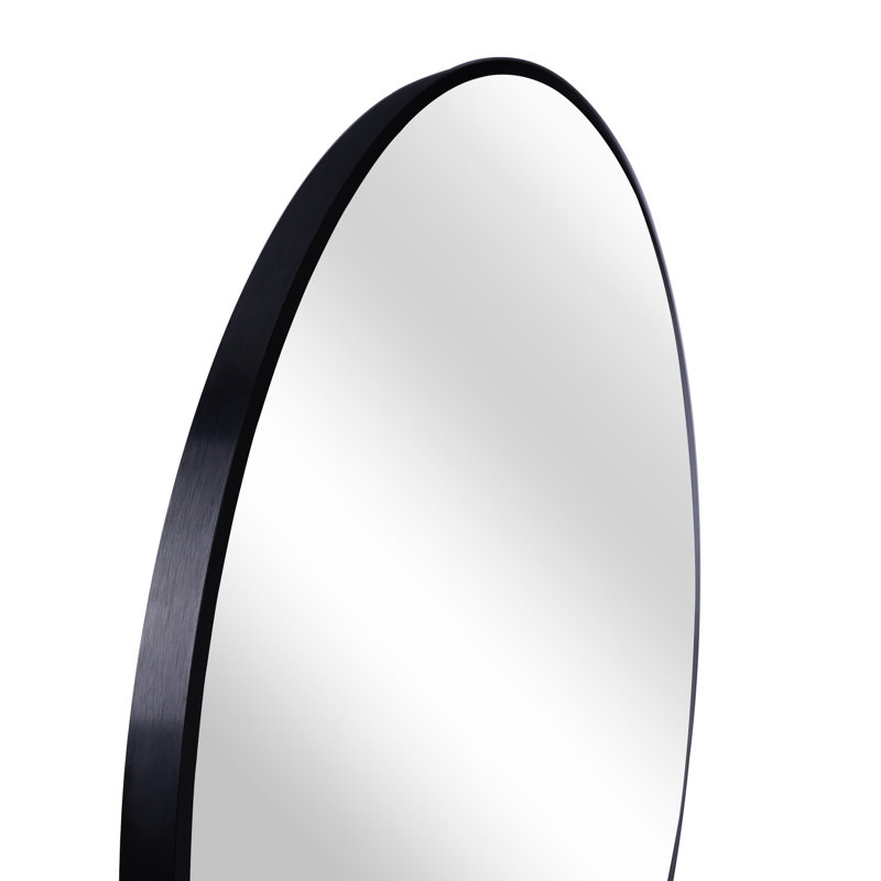 Miroir mural rond de 36 pouces pour les concepts de décor de salle de bain moderne - verre, aluminium rouille, caractéristiques incassables supplémentaires en alliage d'aluminium de 4 mm de diamètre, protection du film