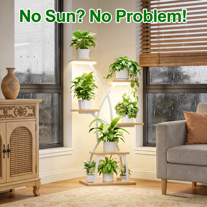 Support pour plante 36 "à l'intérieur avec étagère de culture à 6 niveaux, support pour plante d'intérieur