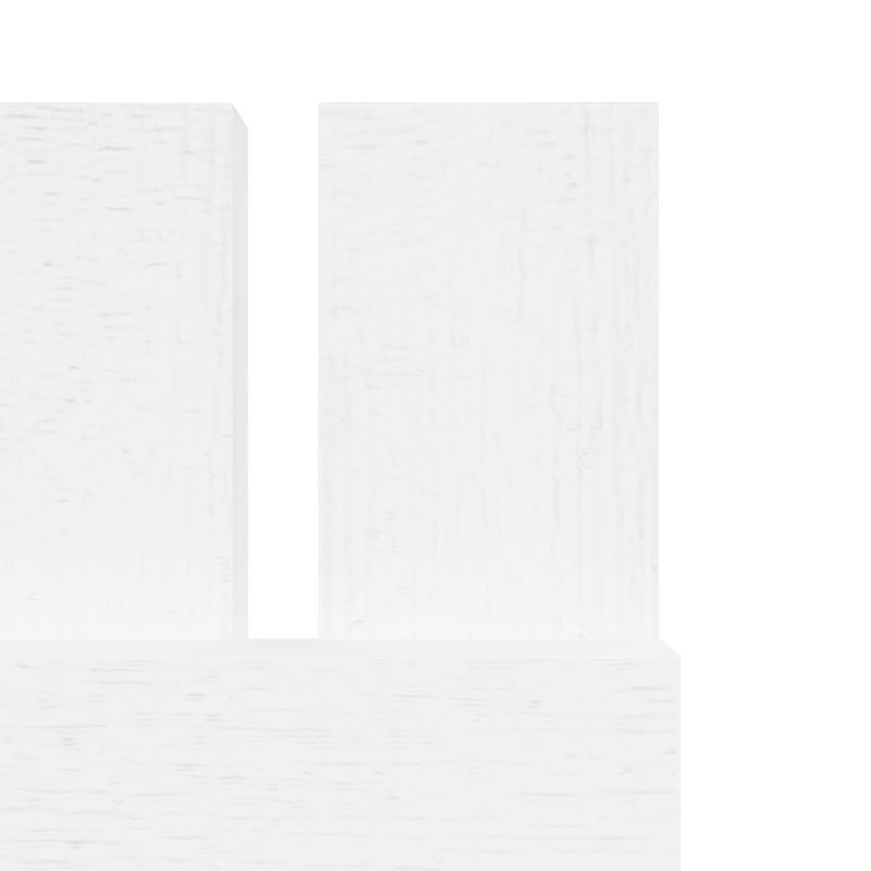 Builders Edge, paire de volets personnalisés à trois planches espacées, planche-n-lattes, 48 po, Blanc brillant
