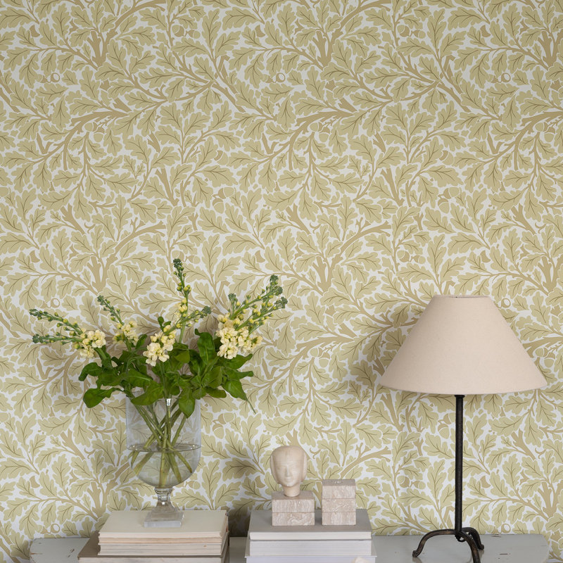 Alexavia Oak Tree Leaf 10.05m x 53cm Wallpaper Roll, Multicolor Beige