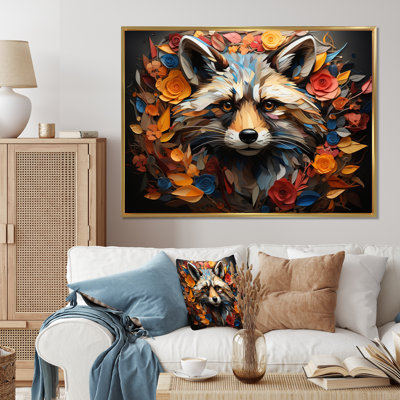 Curious Raccoon Collage IV - Animals Wall Art Prints