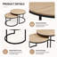 Table basse décorative moderne industrielle en deux pièces 31,5 pouces