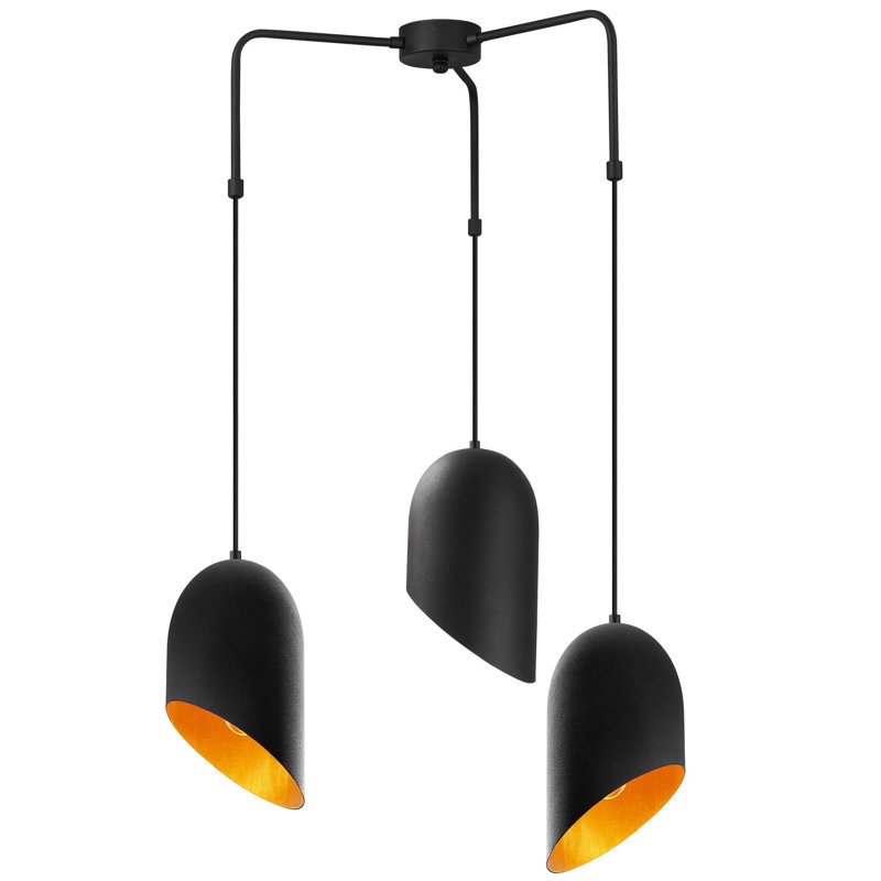Luminaire suspendu en grappe à 3 lumières Finbar
