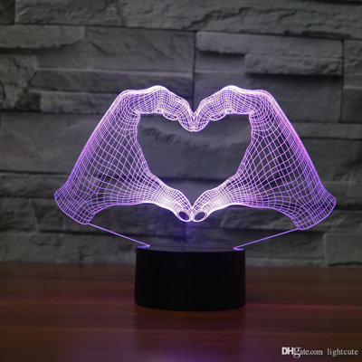 Hand Heart Illusion Night Light