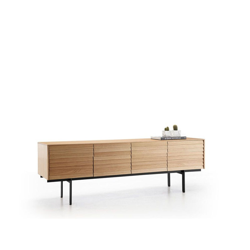 92.8'' Sideboard, Black/Super Matte Oak