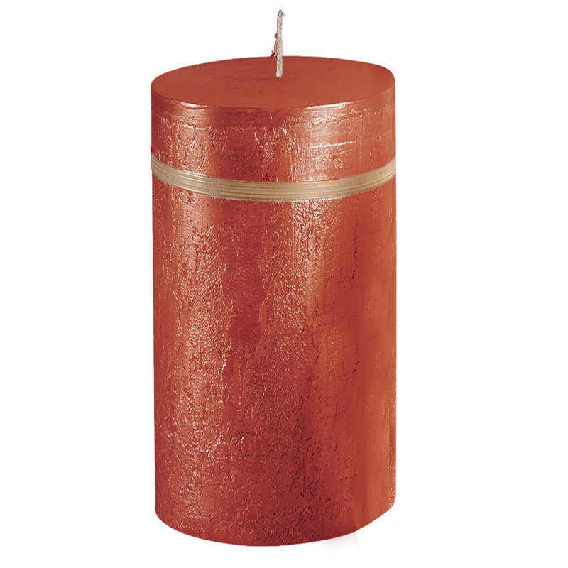 Bougie pilier non parfumée Ritz, H 6 po x l 3 po x P 3 po, Rouge