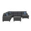Canapé modulaire avec repose-pieds 8 pièces Tina