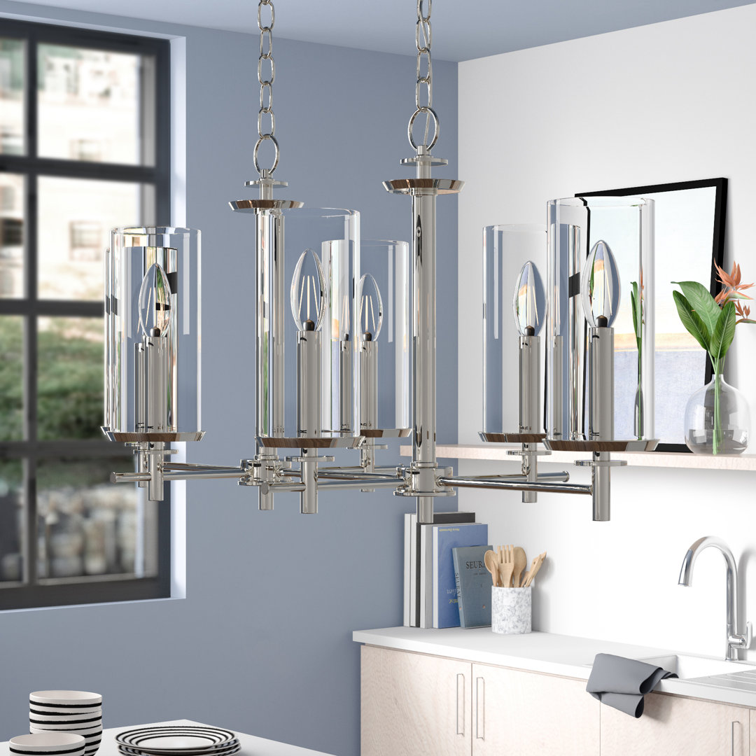 Sikes 6 - Light Satin Platinum Kitchen Island Pendant Wrought Studio™