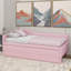 Lit de jour simple tapissier en L rembourré en forme de L avec lit gigogne-115271453