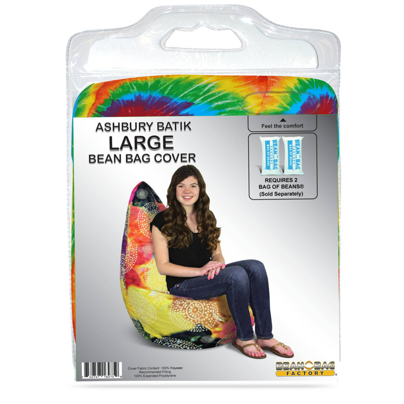 Large Polycotton Bean Bag Cover, Yellow Polyester, 37" H x 27" W x 29" D