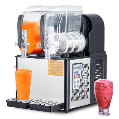 Machine à glaçons commerciale 4Lx2, machine à boissons glacée pour Smoothies