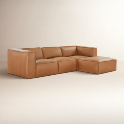 Jaye 113" Genuine Leather Modular Sofa