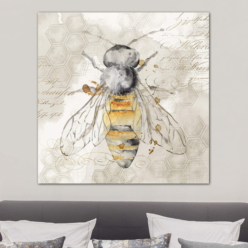 Queen Bee II by Eva Watts - Wrapped Canvas Print, 93.98 cm H x 93.98 cm W x 1.91 cm D