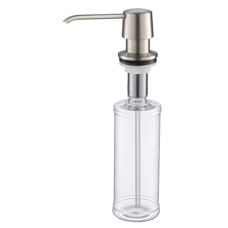 Blossom Kitchen and Bathroom Soap Dispenser with Brushed Nickel Finish – Modern Countertop Soap Dispenser, Brush Nickel
