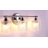 Frances Iron/Chevron Pattern Glass Farmhouse Cottage LED Vanity Light-573763396