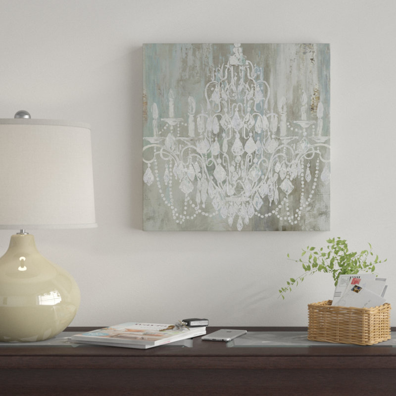 «Chandelier», reproduction sur toile, H 18 po x l 18 po x P 1,5 po, Pas de tapis, Toile tendue
