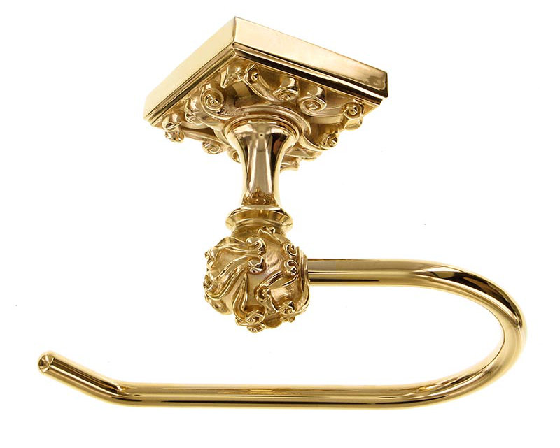 Sforza Wall Mounted Toilet Paper Holder, Polished Gold