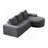 Chenille Fabric Sectional Sofa,No Assembly Required-1371761935