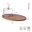 Glenwood Oval Serve Board with Cloche