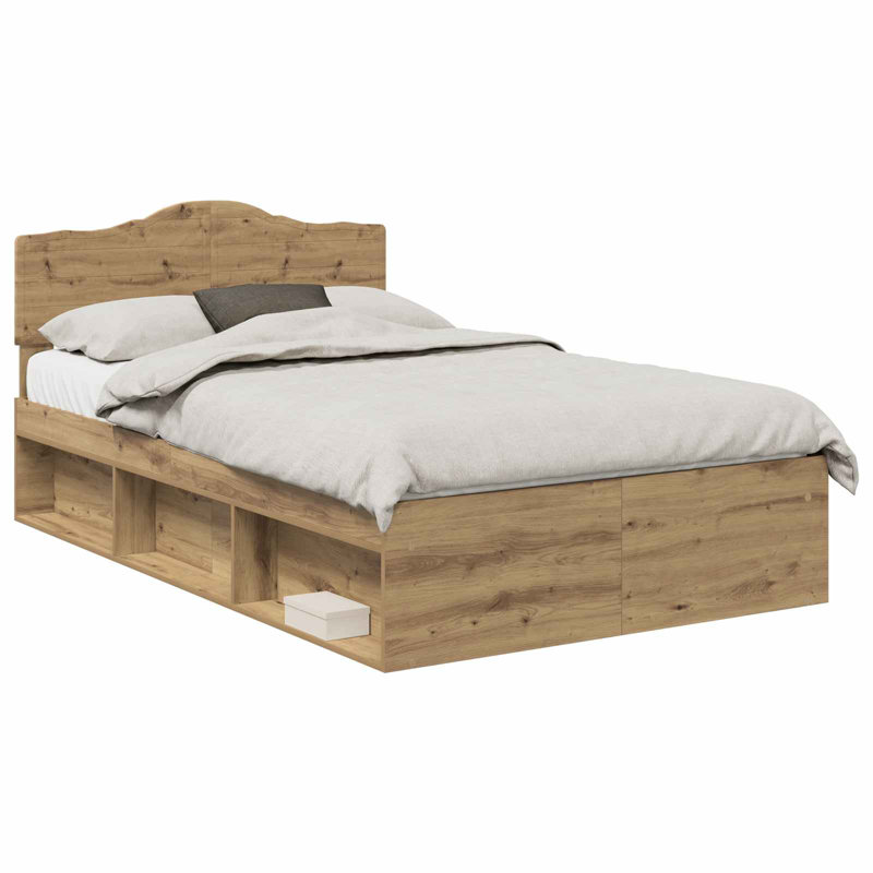 Solid Wood Bed, Double (4'6), Artisian Oak