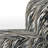 Beige And Black Zebra Sophistication - Upholstered Contemporary Slipper Chair, Black Accent Chair