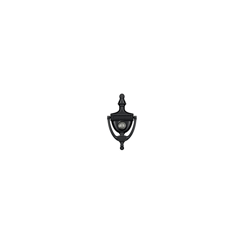 Victorian Brass Door Knocker, Painted Black