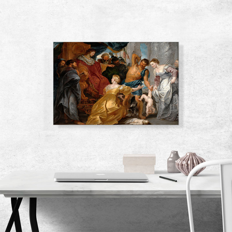 «The Judgement of Solomon» par Peter Paul Rubens, reproduction d'art sur toile tendue, H 18 po x l 26 po x P 1,5 po