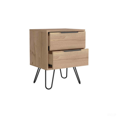 Nightstands with 2 Drawers, Set of 2