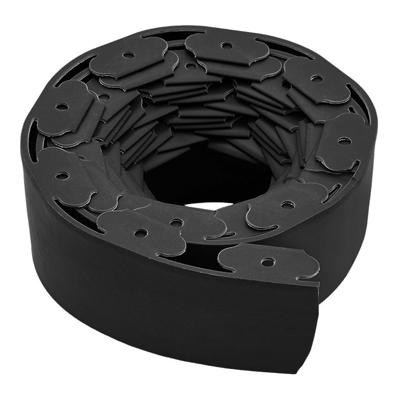 5cm H x 100cm W PE Lawn Edging, 5cm H x 100cm W x 10cm D, Black