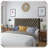Tufted Upholstered Headboard Modern Button Metal Legs Wood Frame,Queen