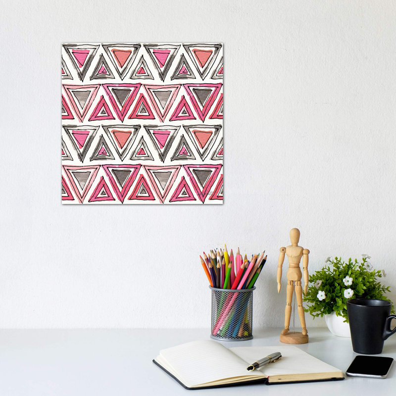 Art sur motif d’accents chic, Toile tendue, H 12 po x l 12 po x P 0,75 po