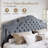 Antonious Velvet Tufted Crown-Shaped Headboard Platform Bed，3-Level Adjustable Height ,No Box Spring Needed,Underbed Storage,King Size,Gray-1008402073-1042715712