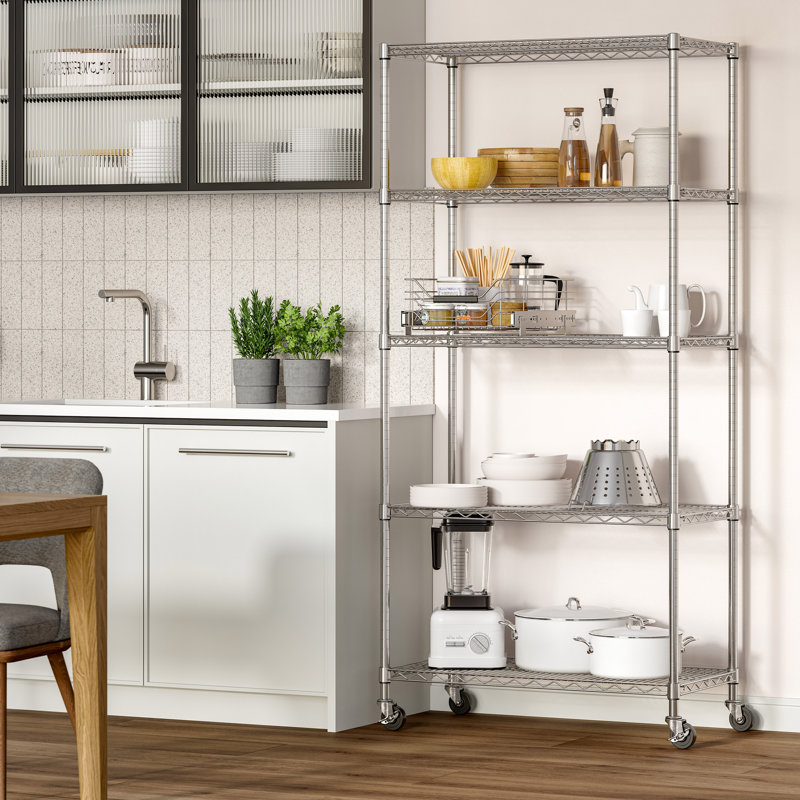 Système d'organisation pour le rangement de garde-manger à tablette escamotable pour les armoires