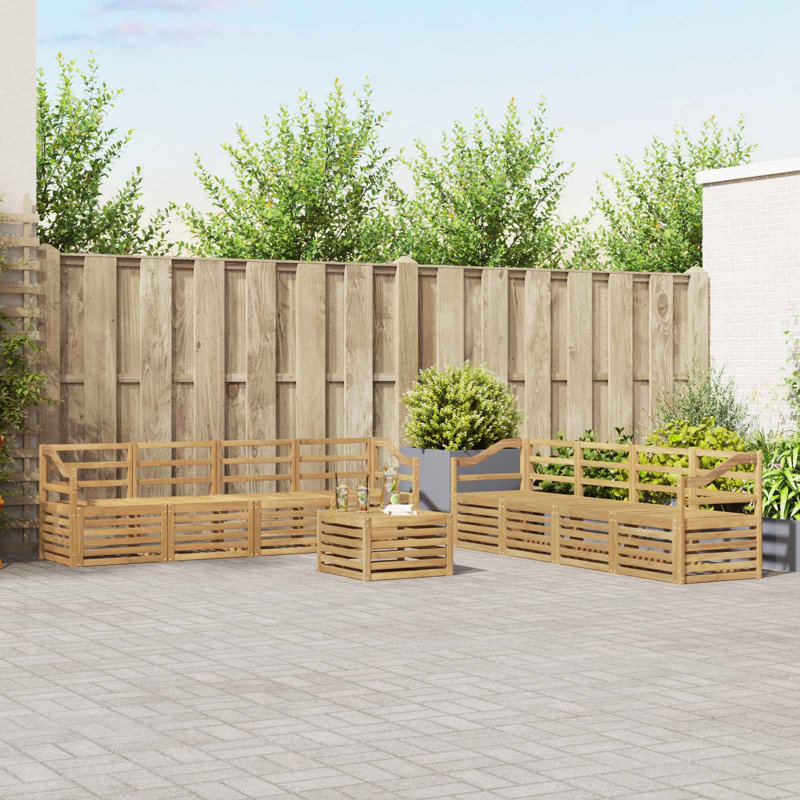  Sofa Sets Solid Acacia Wood Outdoor Sectional Garden Furniture Modern