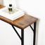 Console Table With Charging Station For Living Room, Rustic Brown-233215121