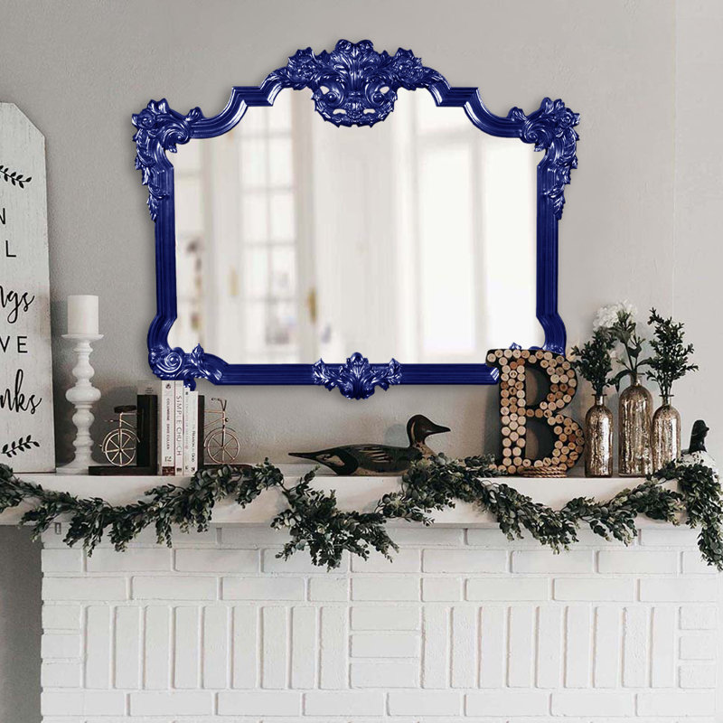 Miroir décoratif traditionnel, Bleu marine