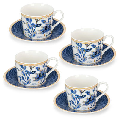 Melodie Fine China Porcelain Teacup and Saucer