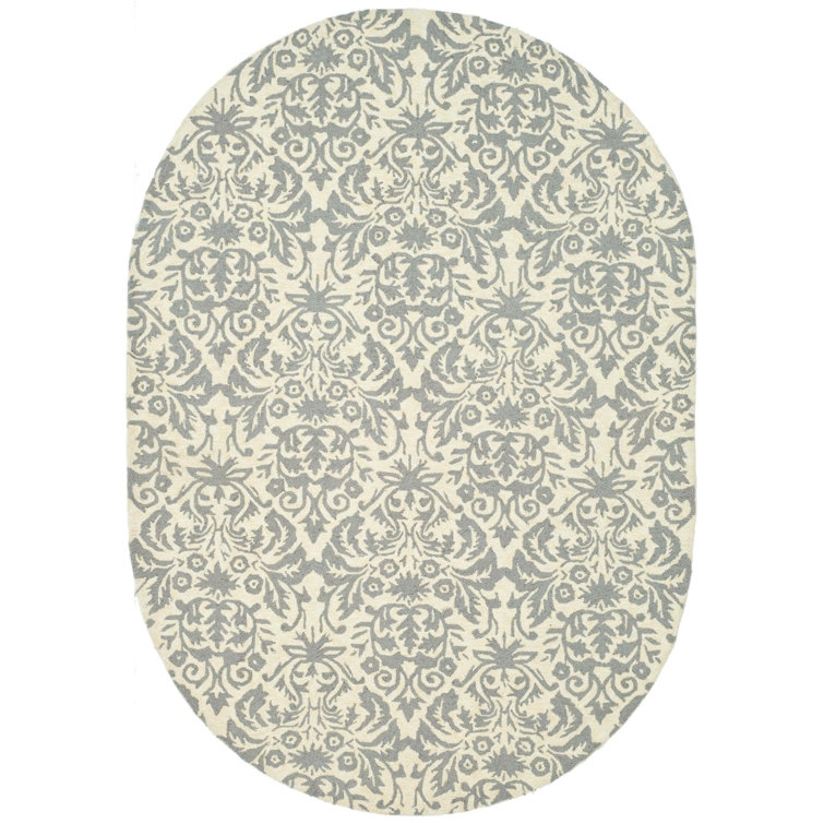 Brayton Hand Hooked Wool Pile Damask Rug