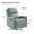Chikako Genuine Leather Swivel Rocker Manual Recliner-78550776