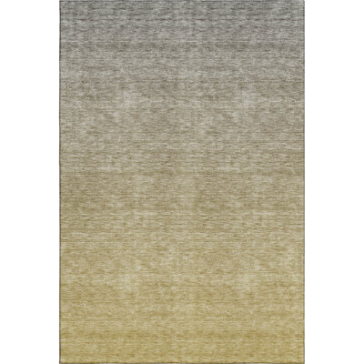 Premium Machine Washable Prisco Gold Rug