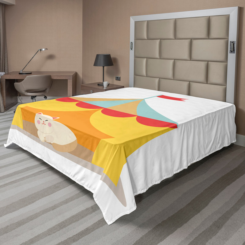 Drap-housse pour chat Ambesonne, Drap plat grand