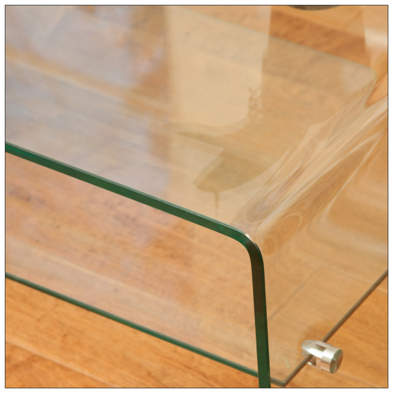 Table basse en verre avec tablette Ramona