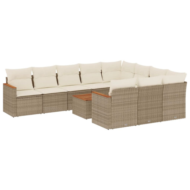 Ensemble de canapé de jardin Vidaxl beige