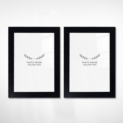 Chiu Elegant Black Photo Frame Set (2 Pieces), 5.9 x 8.3 inches | 100% Durable Plastic, Frame Width: 0.8 inches | Perfect for Home Decor & Gallery Walls, Stylish and Versatile Design for Photos & Art