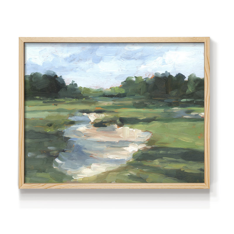Étude de terrain de golf I - Reproduction encadrée - Restickable, H 8 po x l 10 po, Naturel