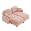 Canapé modulaire Cloud - chenille de qualité supérieure, conception plissée matelassée, coussins décoratifs ergonomiques - rose