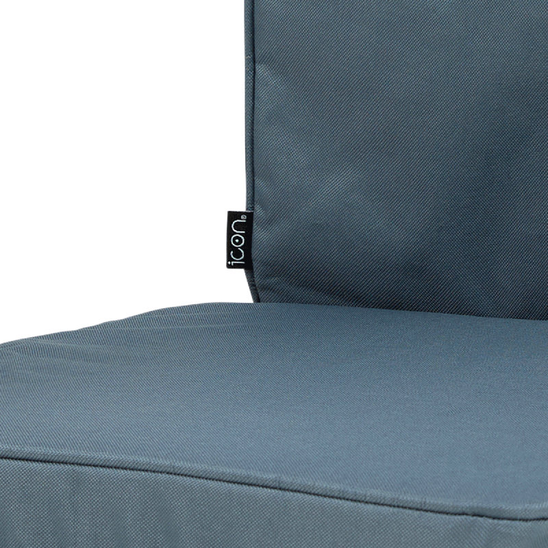 Geometric Outdoor High Back Seat Pad, Grey